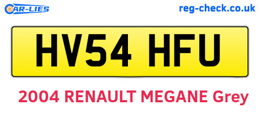 HV54HFU are the vehicle registration plates.
