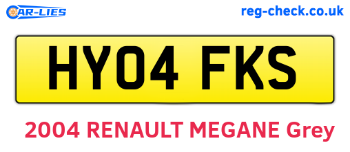 HY04FKS are the vehicle registration plates.