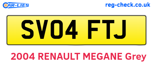 SV04FTJ are the vehicle registration plates.