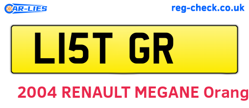 L15TGR are the vehicle registration plates.