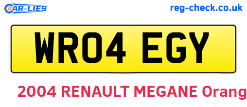 WR04EGY are the vehicle registration plates.