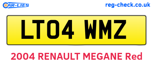 LT04WMZ are the vehicle registration plates.