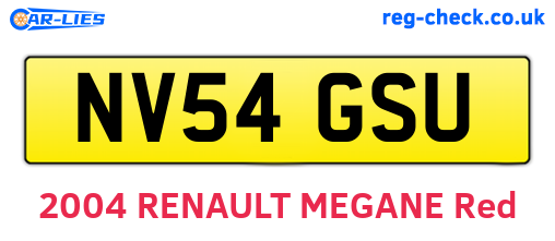 NV54GSU are the vehicle registration plates.