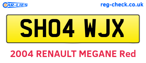 SH04WJX are the vehicle registration plates.