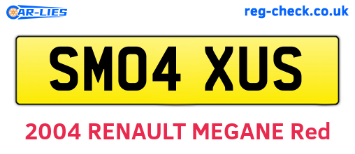 SM04XUS are the vehicle registration plates.