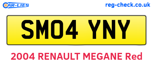SM04YNY are the vehicle registration plates.