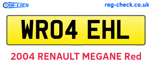 WR04EHL are the vehicle registration plates.