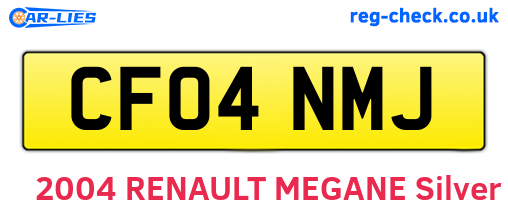 CF04NMJ are the vehicle registration plates.