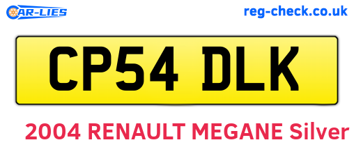 CP54DLK are the vehicle registration plates.