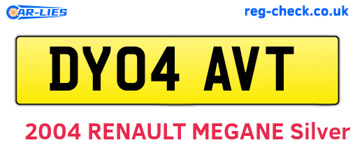 DY04AVT are the vehicle registration plates.