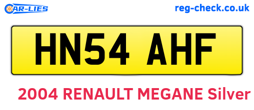 HN54AHF are the vehicle registration plates.