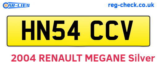 HN54CCV are the vehicle registration plates.