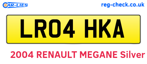 LR04HKA are the vehicle registration plates.