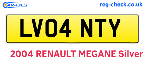 LV04NTY are the vehicle registration plates.