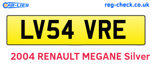 LV54VRE are the vehicle registration plates.