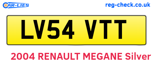 LV54VTT are the vehicle registration plates.