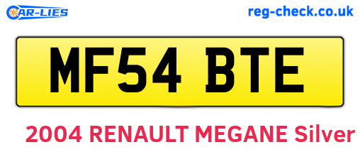 MF54BTE are the vehicle registration plates.