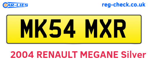 MK54MXR are the vehicle registration plates.
