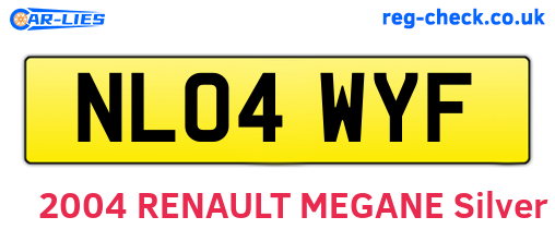 NL04WYF are the vehicle registration plates.