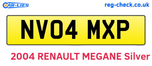 NV04MXP are the vehicle registration plates.
