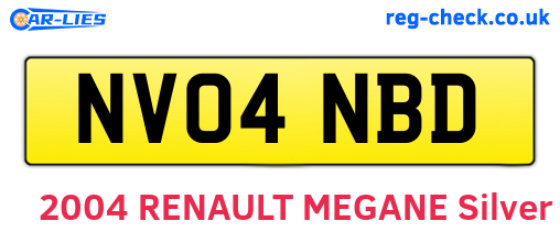 NV04NBD are the vehicle registration plates.