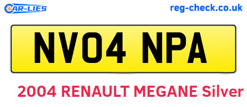 NV04NPA are the vehicle registration plates.