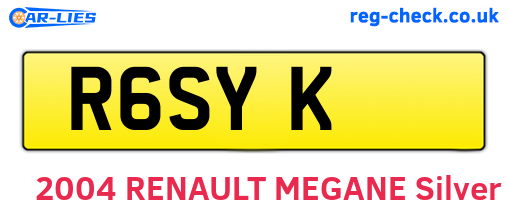 R6SYK are the vehicle registration plates.