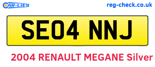 SE04NNJ are the vehicle registration plates.