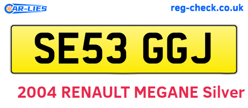 SE53GGJ are the vehicle registration plates.