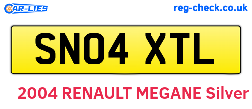SN04XTL are the vehicle registration plates.