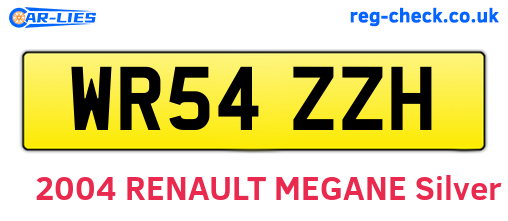 WR54ZZH are the vehicle registration plates.