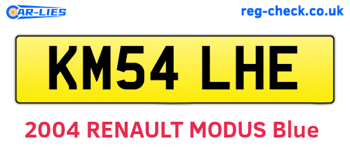 KM54LHE are the vehicle registration plates.