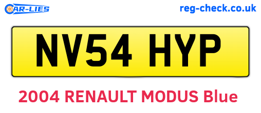 NV54HYP are the vehicle registration plates.