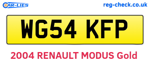 WG54KFP are the vehicle registration plates.