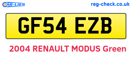 GF54EZB are the vehicle registration plates.