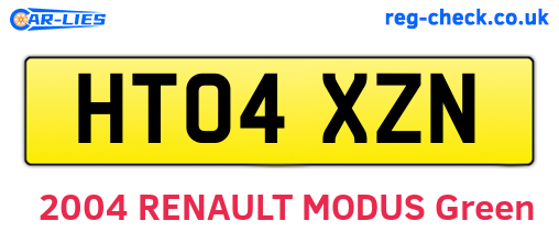 HT04XZN are the vehicle registration plates.