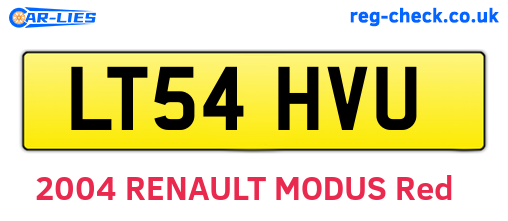 LT54HVU are the vehicle registration plates.