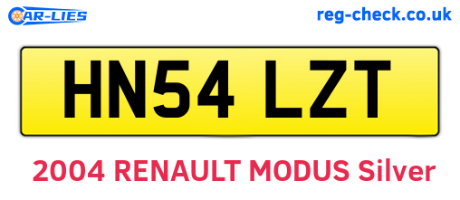 HN54LZT are the vehicle registration plates.