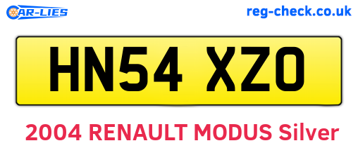 HN54XZO are the vehicle registration plates.