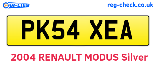 PK54XEA are the vehicle registration plates.