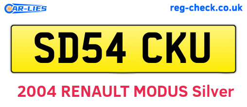 SD54CKU are the vehicle registration plates.