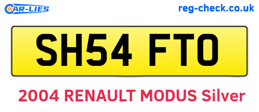 SH54FTO are the vehicle registration plates.