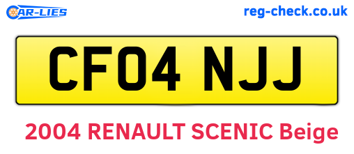 CF04NJJ are the vehicle registration plates.