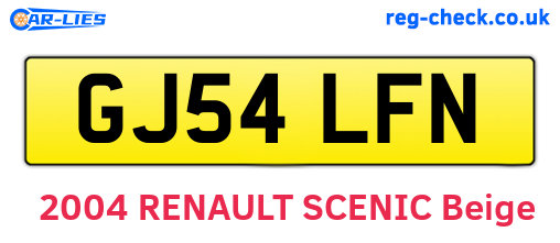 GJ54LFN are the vehicle registration plates.