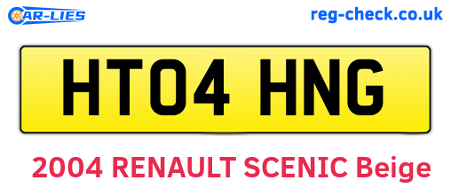 HT04HNG are the vehicle registration plates.
