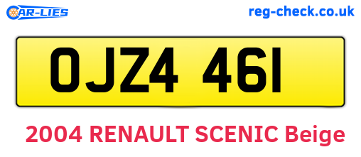 OJZ4461 are the vehicle registration plates.