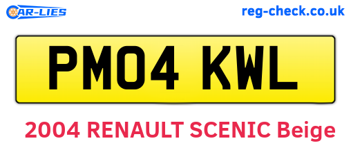 PM04KWL are the vehicle registration plates.