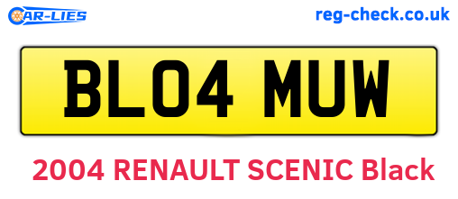 BL04MUW are the vehicle registration plates.