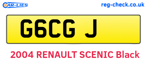 G6CGJ are the vehicle registration plates.