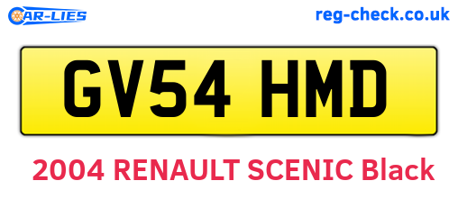 GV54HMD are the vehicle registration plates.